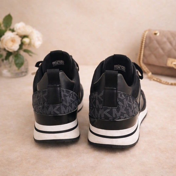 Michael Kors Black and Gray Women's Sneakers - Picture 3 of 4